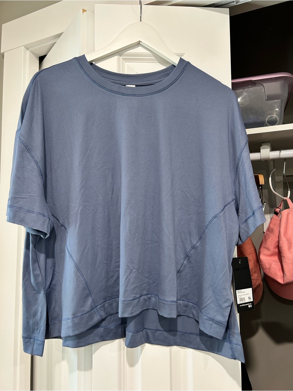 90 Degree By Reflex Boxy Short Sleeve Tee in Dusty Blue